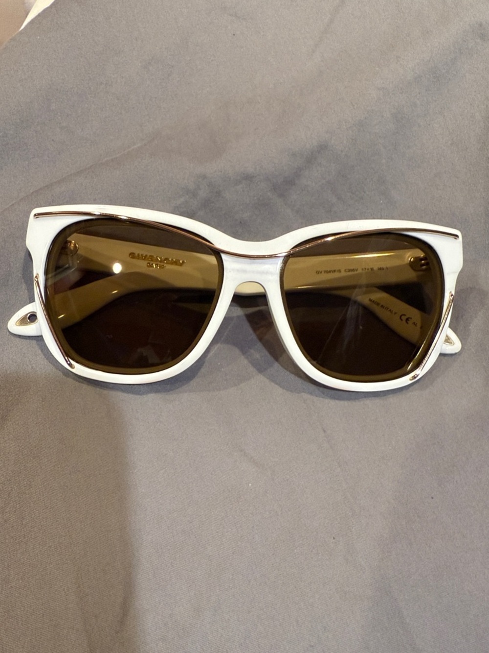 Givenchy White Frame Brown Lens Sunglasses